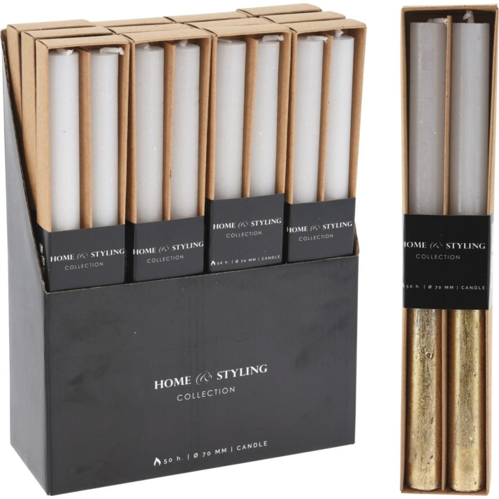 SET 2 CANDELE STELO D2 H25 BIA